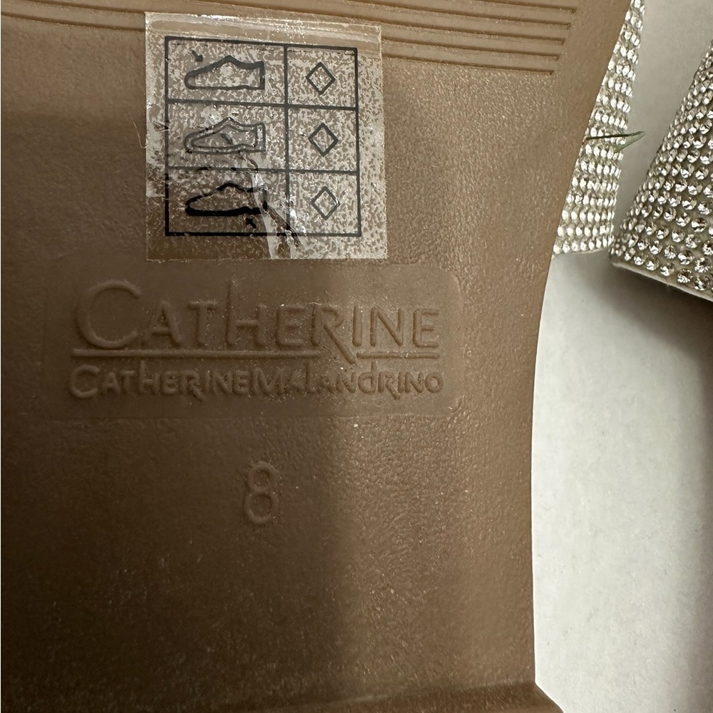 Catherine Malandrino Sparkly Bling Faux Crystal Slides Sandals Size 8 - Picture 6 of 6